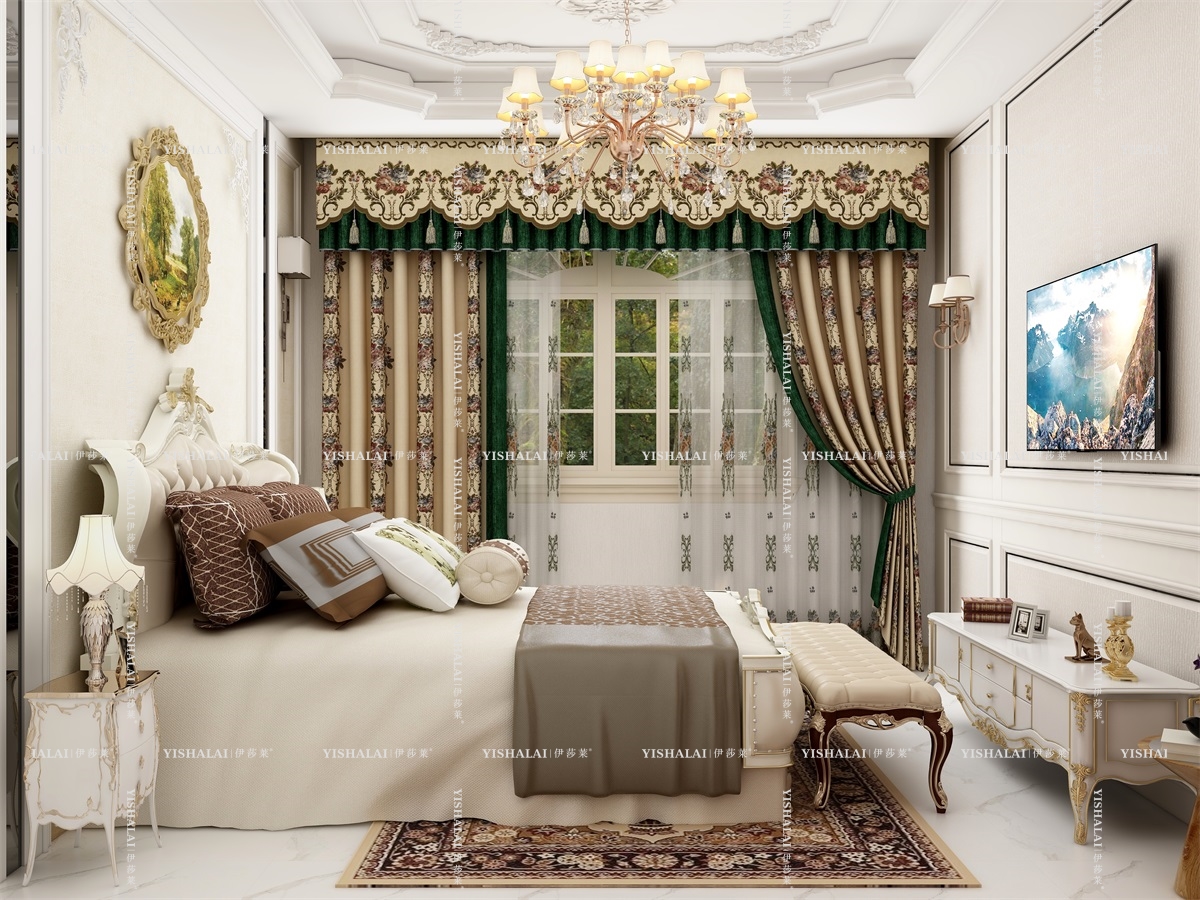 黄瓜成视频人APP-法式卧室窗帘效果图